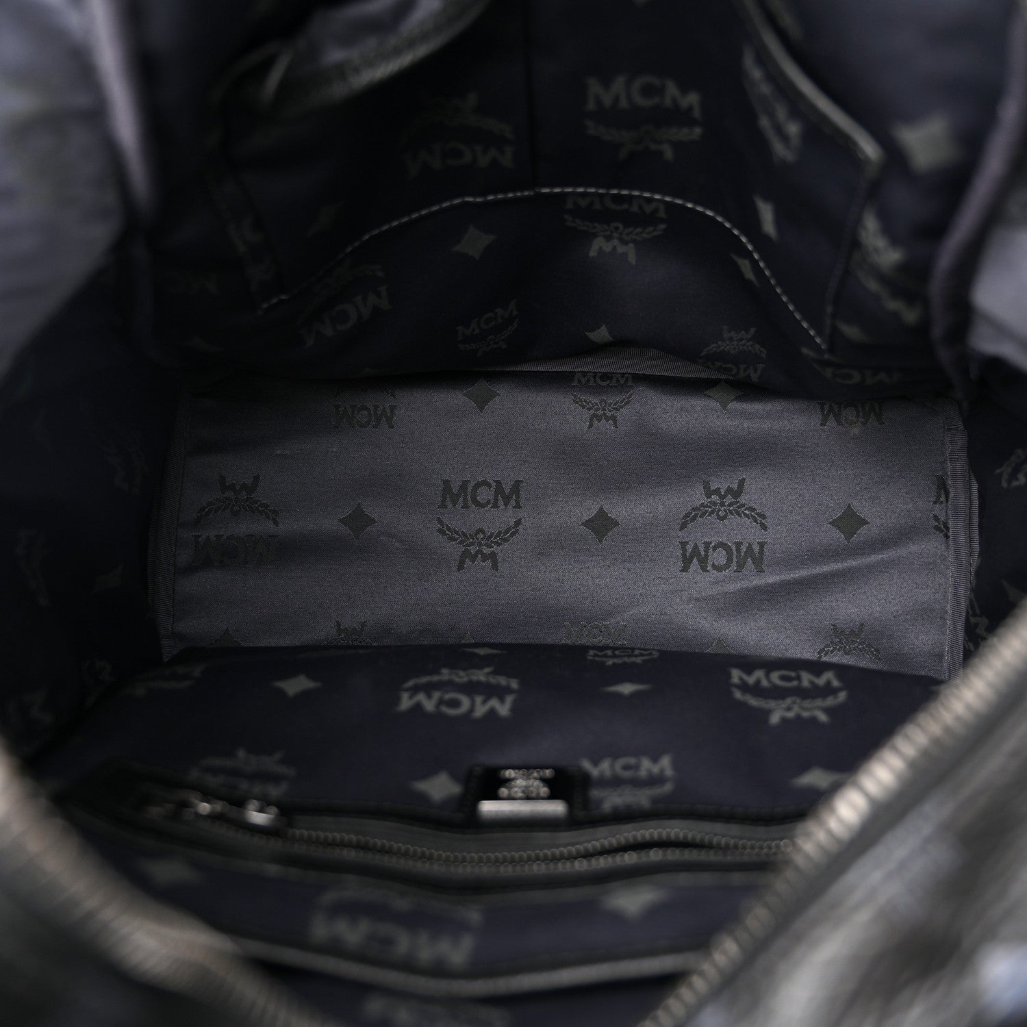 MCM Visetos Medium Stark Backpack Black 6 of 12