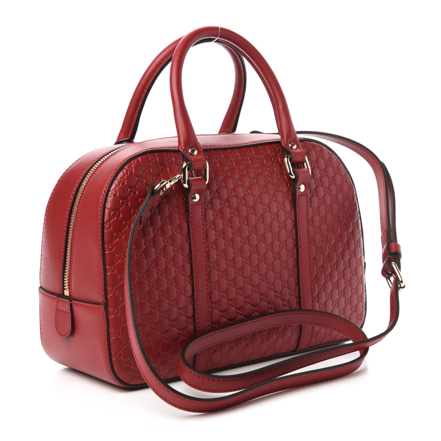 Soft Microguccissima Medium Crossbody Bag Rosso