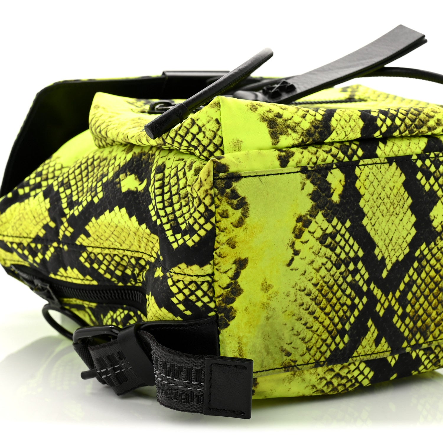 Off-White Nylon Python Print Mini Backpack Fluo Yellow Black 8 of 9