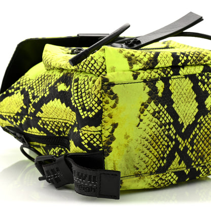 Off-White Nylon Python Print Mini Backpack Fluo Yellow Black 8 of 9