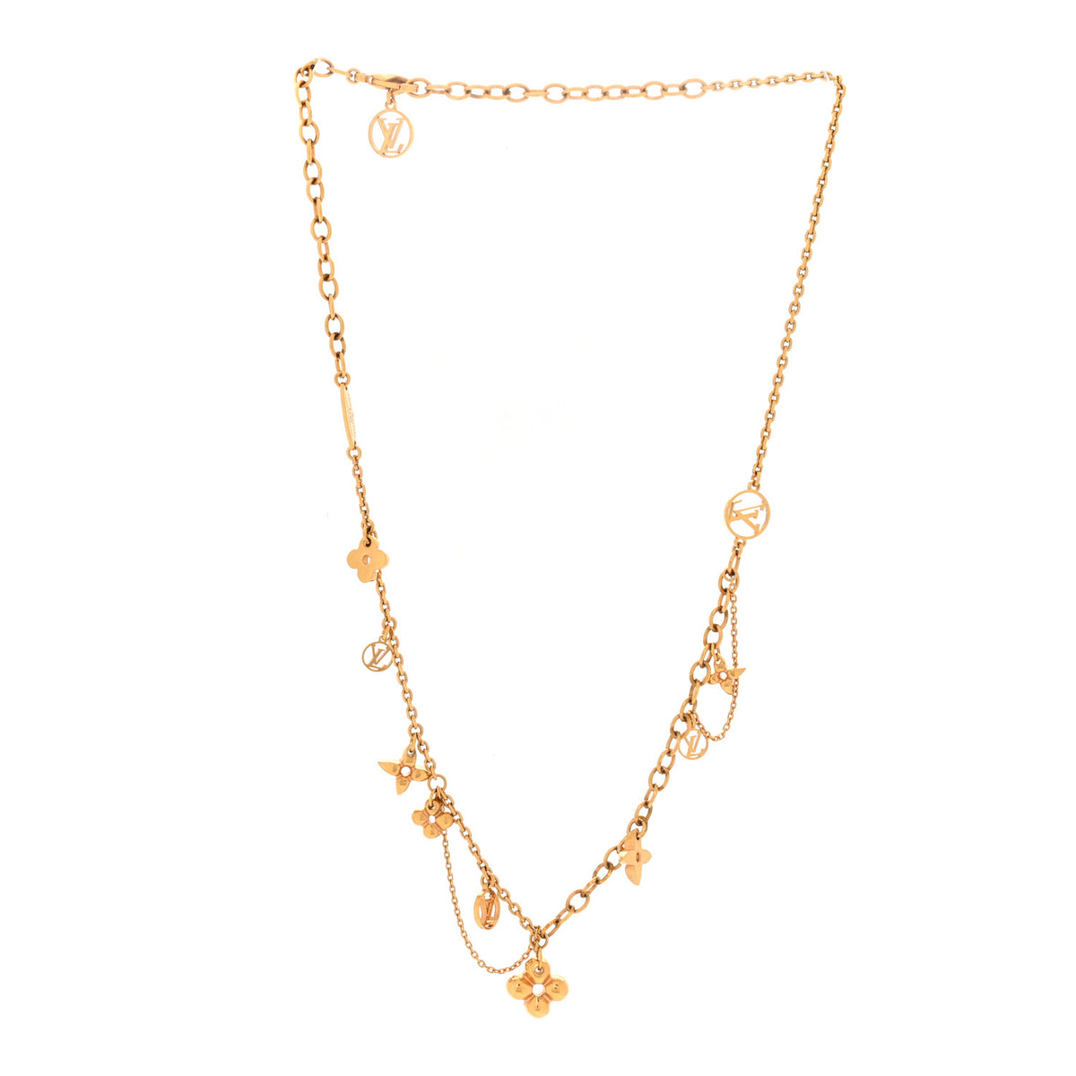 Louis Vuitton Metal Blooming Supple Necklace Gold 3 of 7