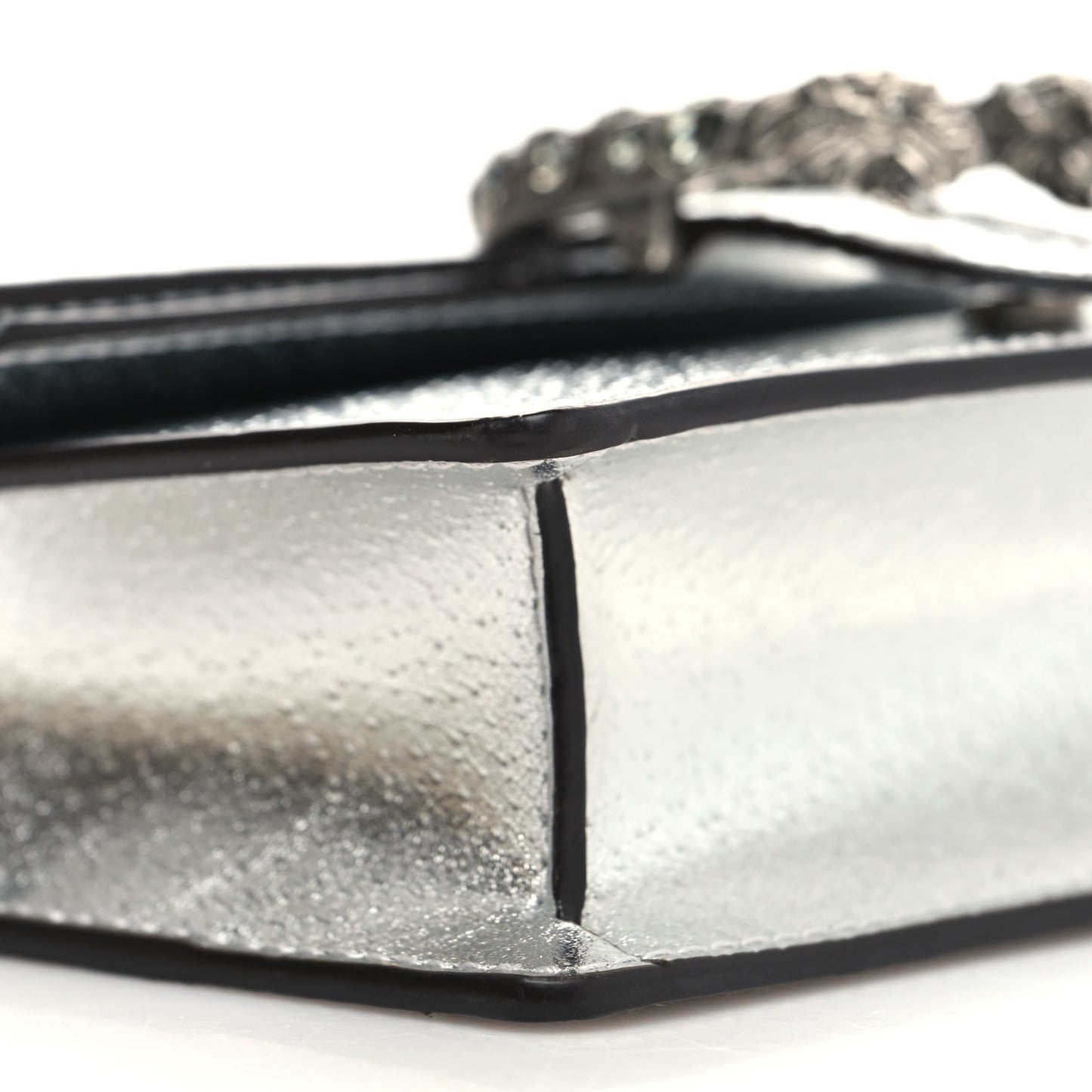 Metallic Calfskin Super Mini Dionysus Shoulder Bag Silver