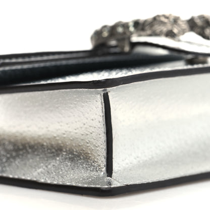 Gucci Metallic Calfskin Super Mini Dionysus Shoulder Bag Silver 9 of 11