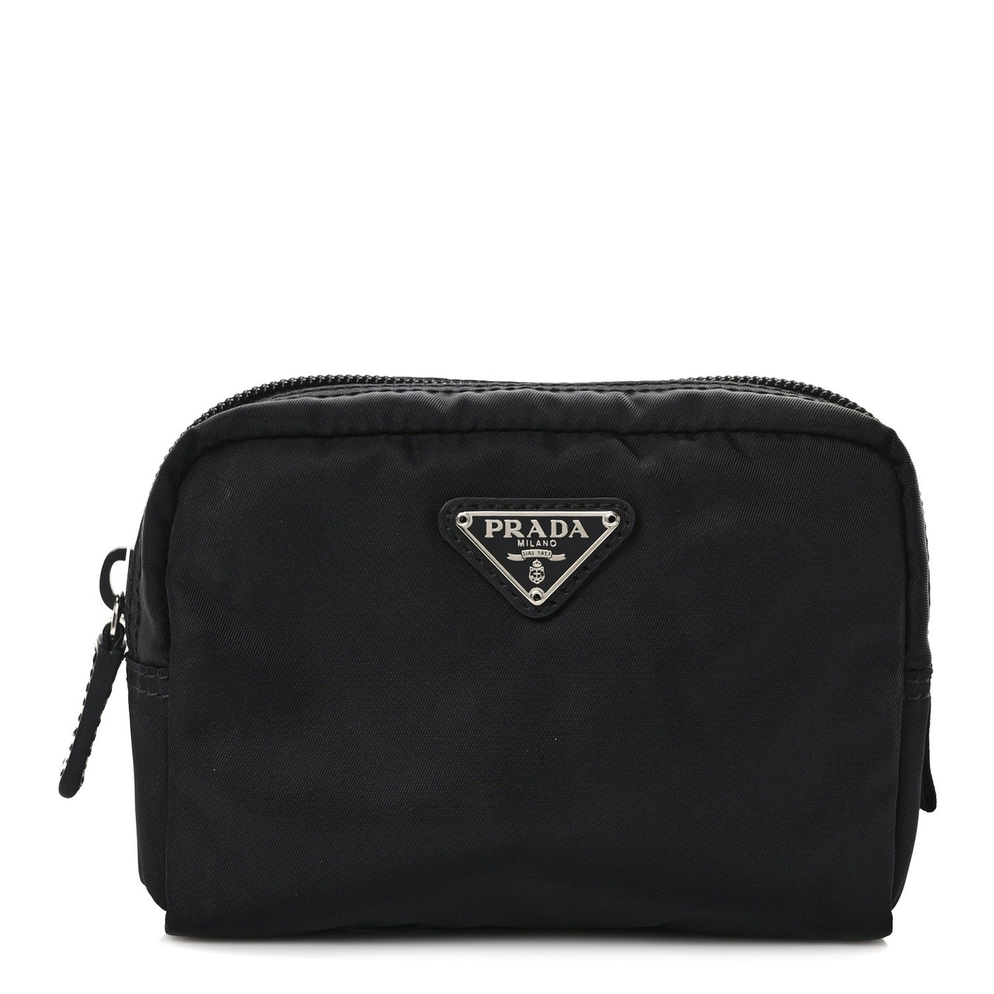 Nylon Tessuto Cosmetic Pouch Black