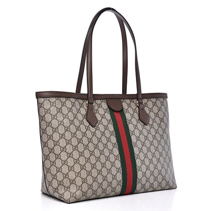 Gucci GG Supreme Monogram Medium Ophidia Shopping Tote Brown 2 of 10