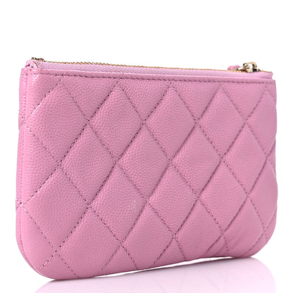 Chanel Caviar Quilted Small Cosmetic Case Light Pink 3 of 9