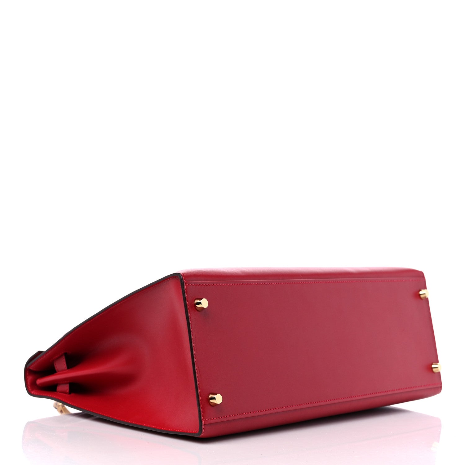 Hermes Tadelakt Kelly Sellier 35 Rouge Vif 4 of 9