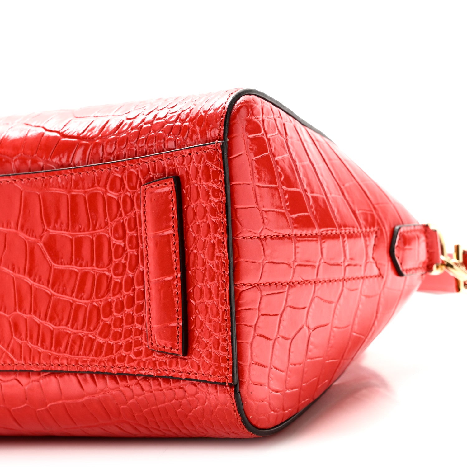 Givenchy Calfskin Crocodile Embossed Mini Antigona Red 10 of 10