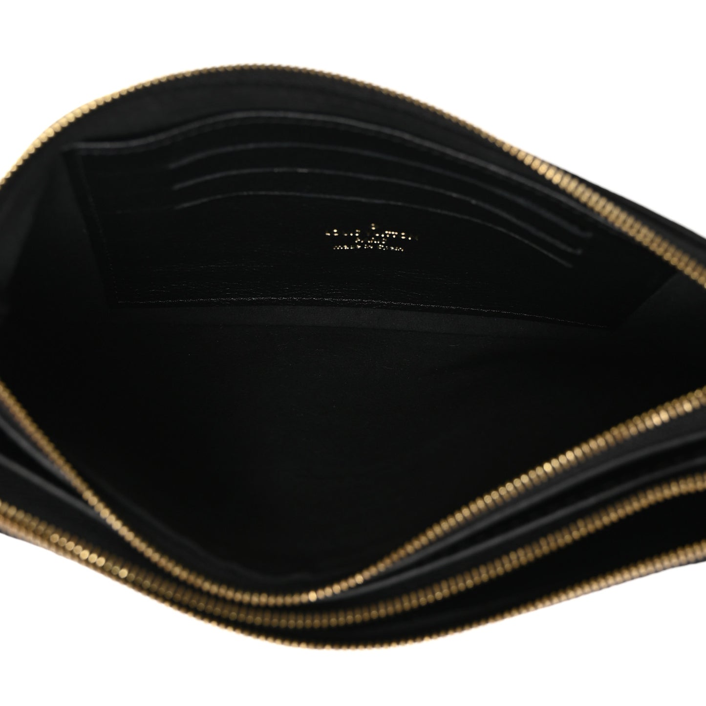 Empreinte Monogram Giant Double Zip Pochette Black Cream