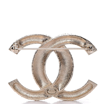 Chanel Strass Crystal CC Brooch Light Gold 3 of 6