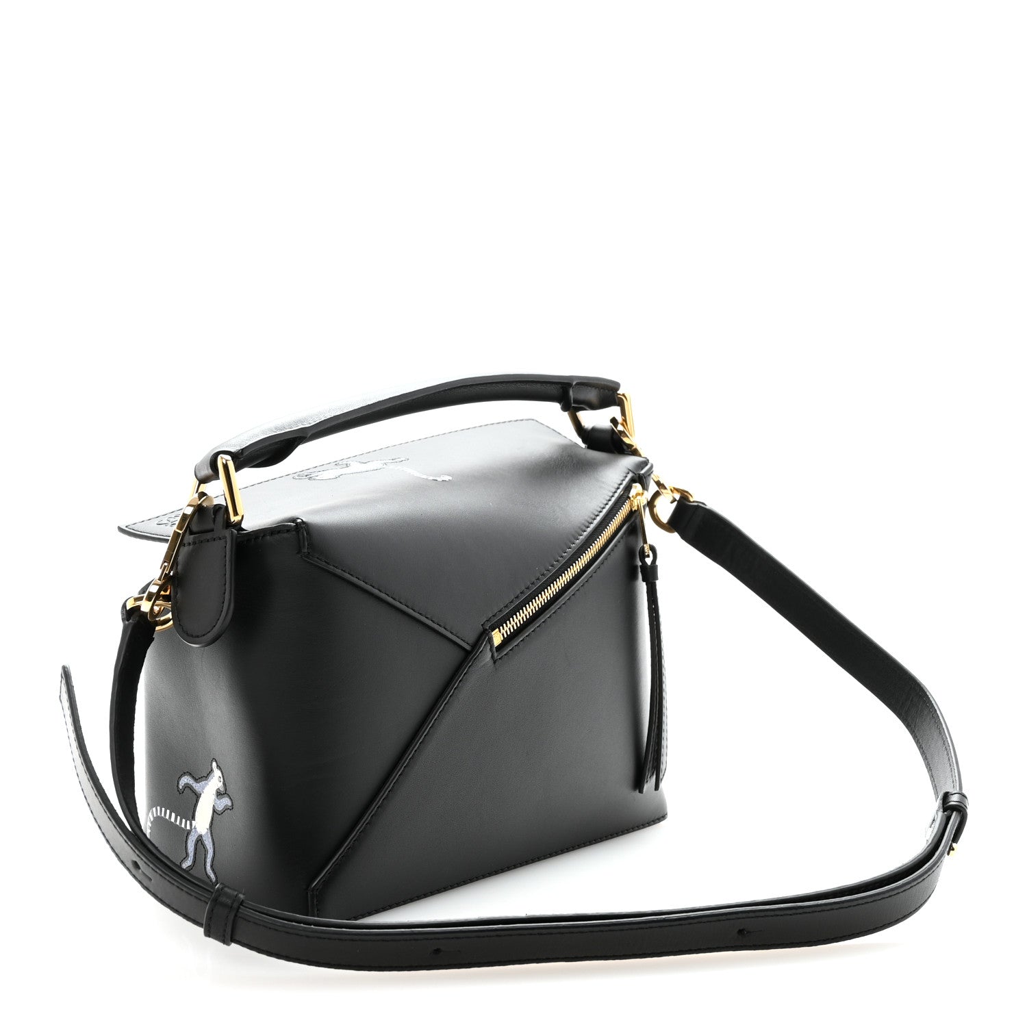Loewe X SUNA FUJITA Satin Calfskin Small Lemur Puzzle Edge Bag