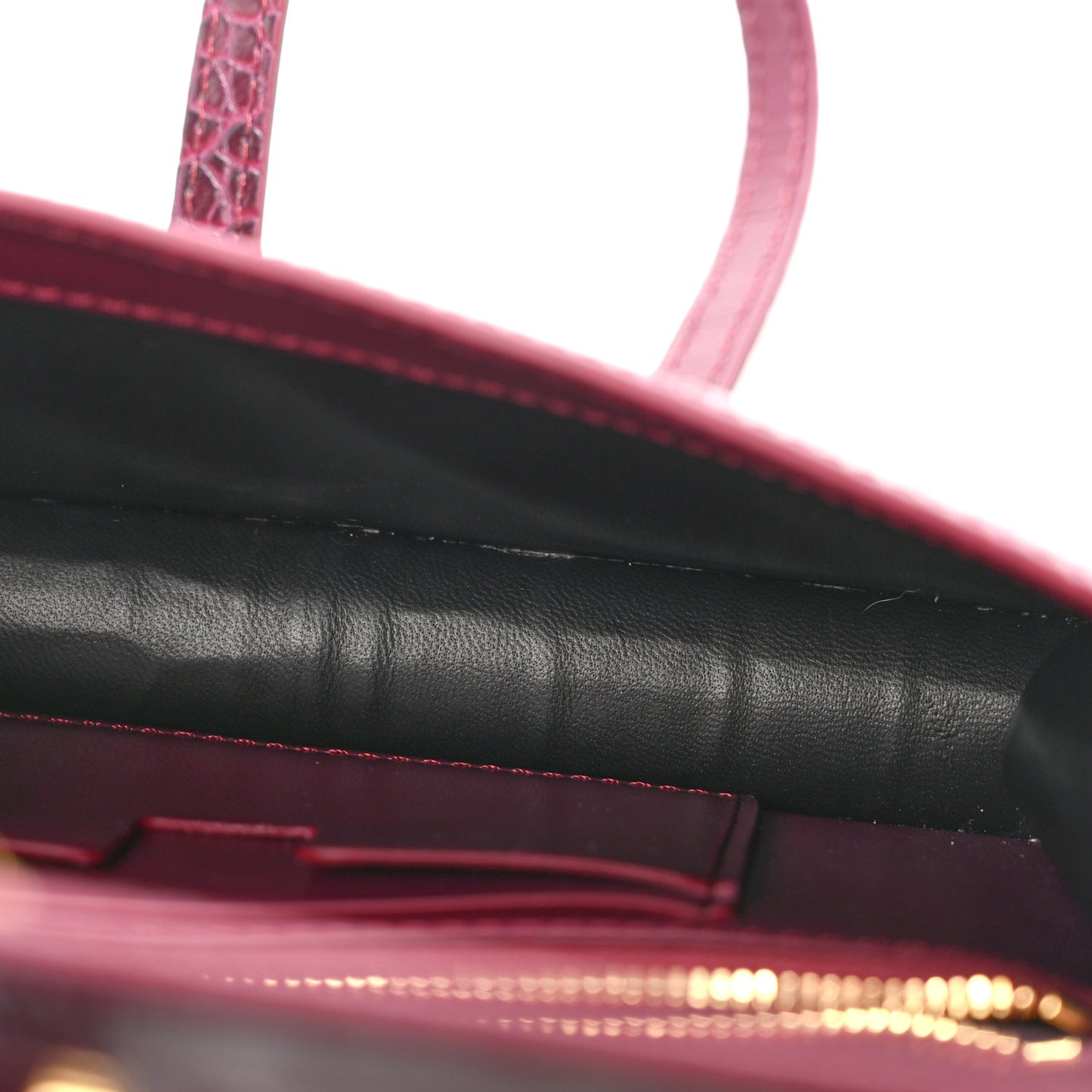 Crocodile Embossed Calfskin TF Mini Bag Cranberry