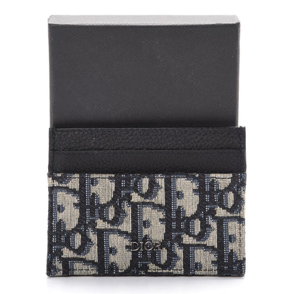 Christian Dior Grained Calfskin Oblique Card Holder Black 8 of 8