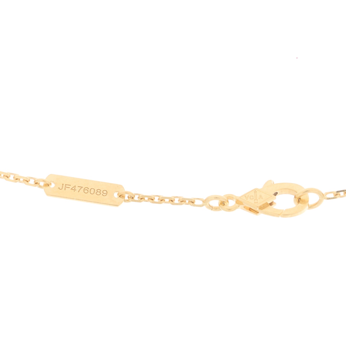 18K Yellow Gold Black Onyx Vintage Alhambra Pendant Necklace
