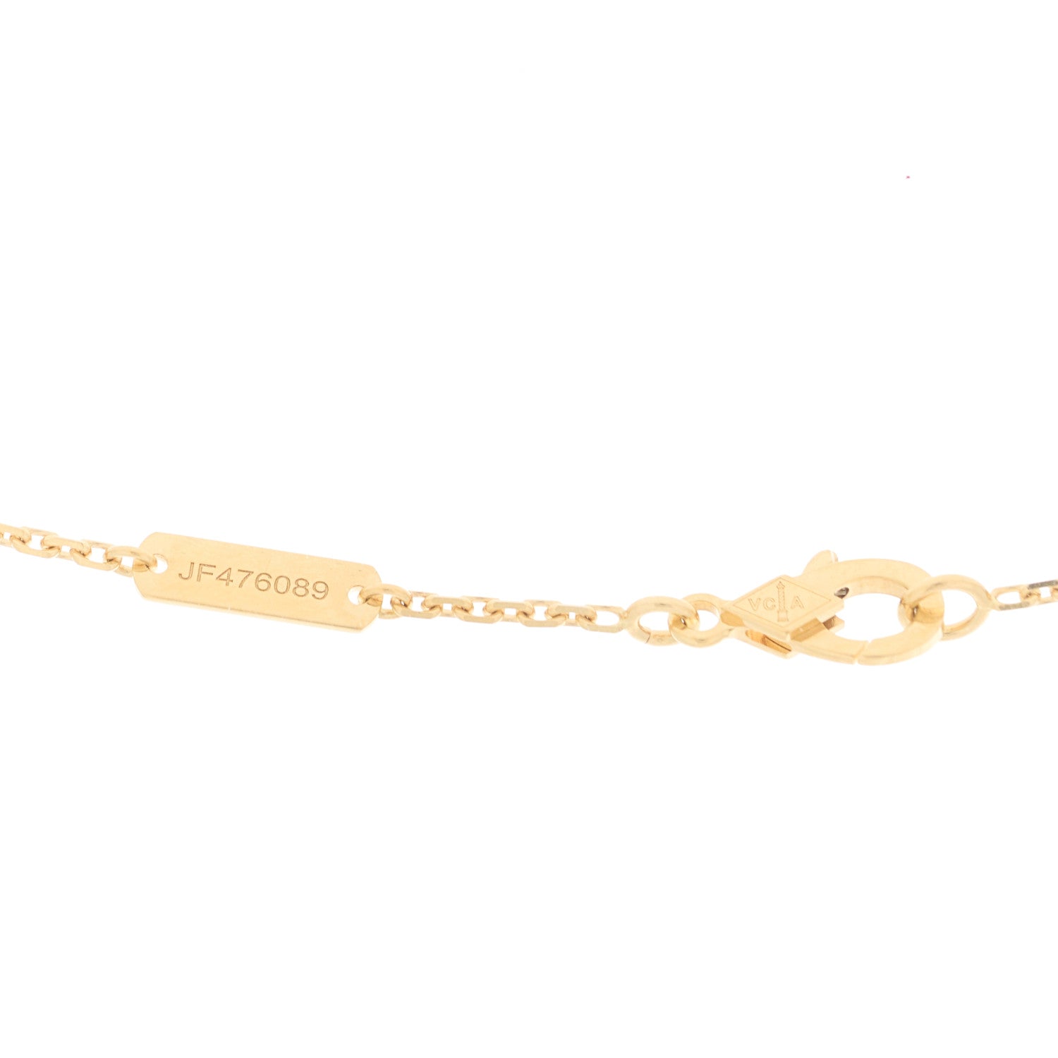 Van Cleef & Arpels 18K Yellow Gold Black Onyx Vintage Alhambra Pendant Necklace 4 of 6