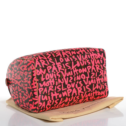Louis Vuitton Monogram Graffiti Speedy 30 Fuchsia 4 of 7