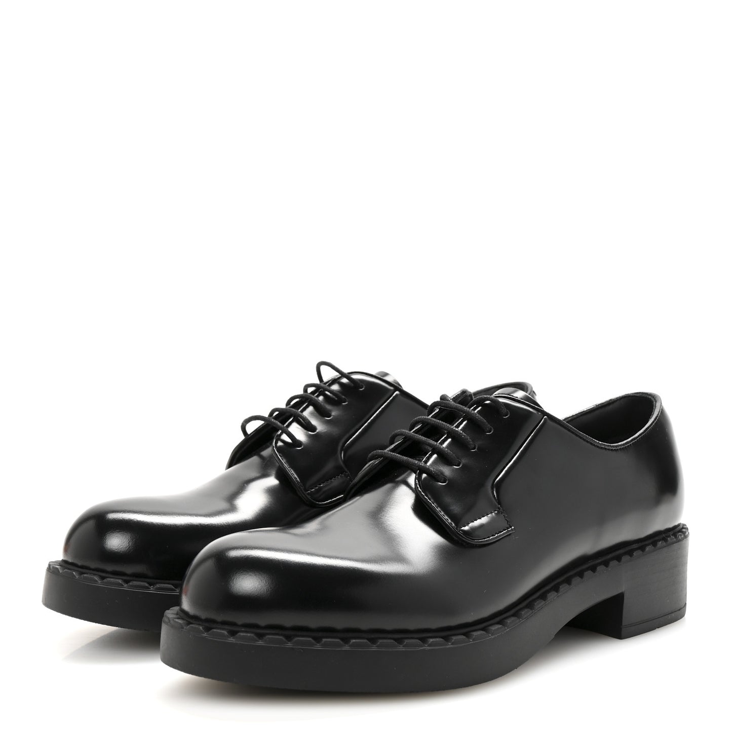Spazzolato Lace Up 50mm Loafers 39 Black