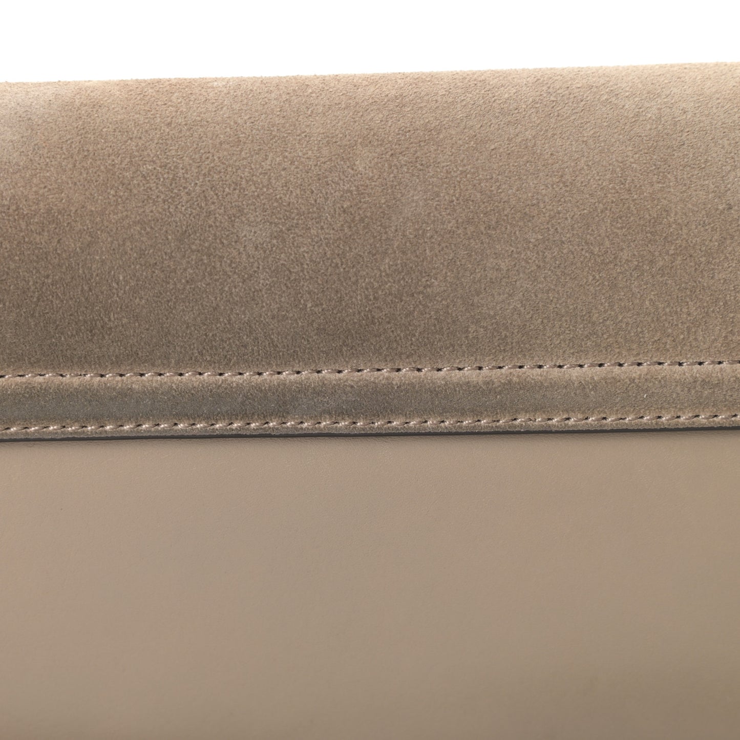 Suede Calfskin Small Faye Shoulder Bag Motty Grey