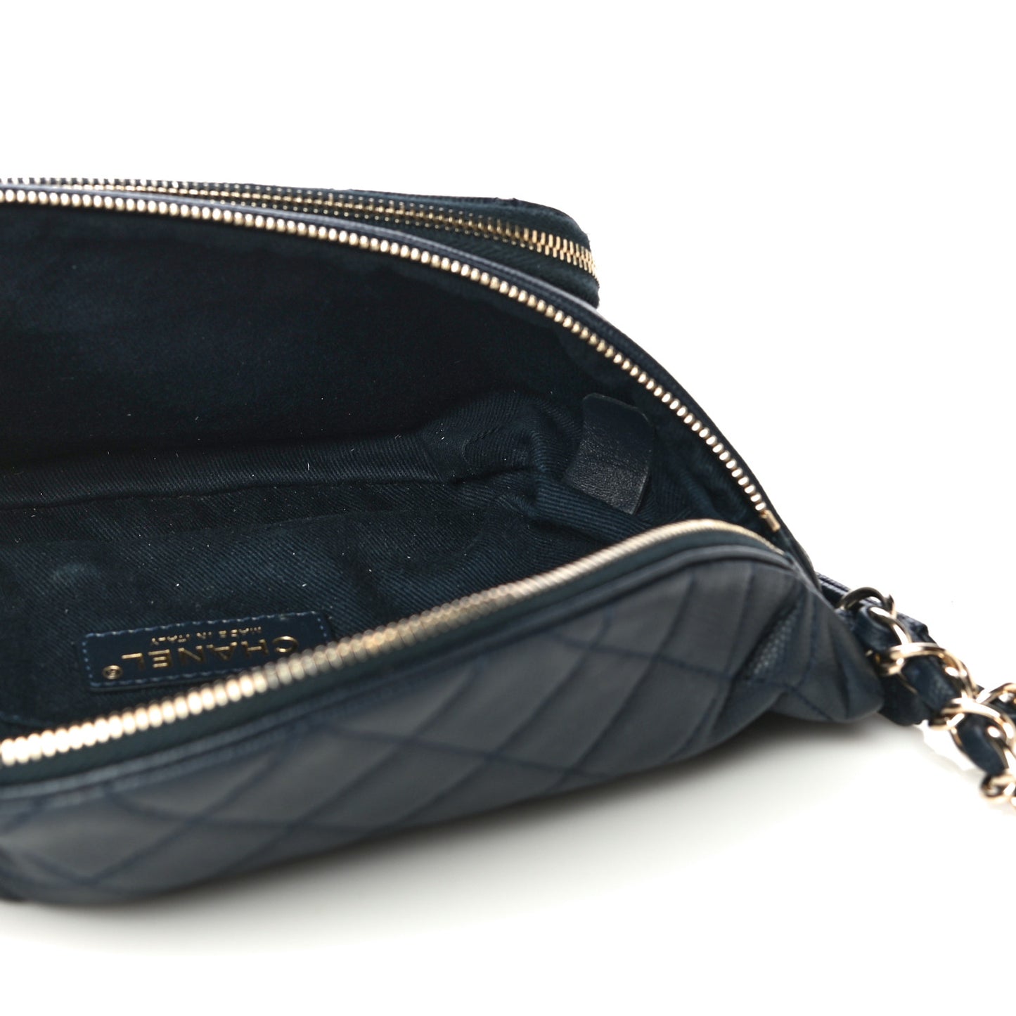 Caviar Quilted Business Affinity Waist Belt Bag Navy