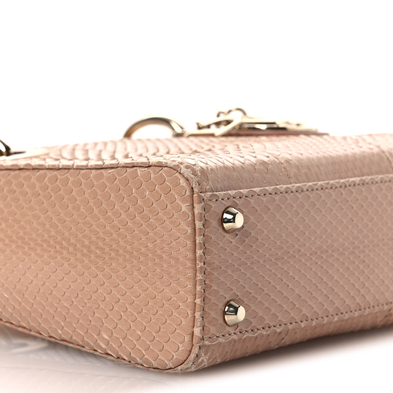 Christian Dior Snakeskin Mini Lady Dior Beige 9 of 14