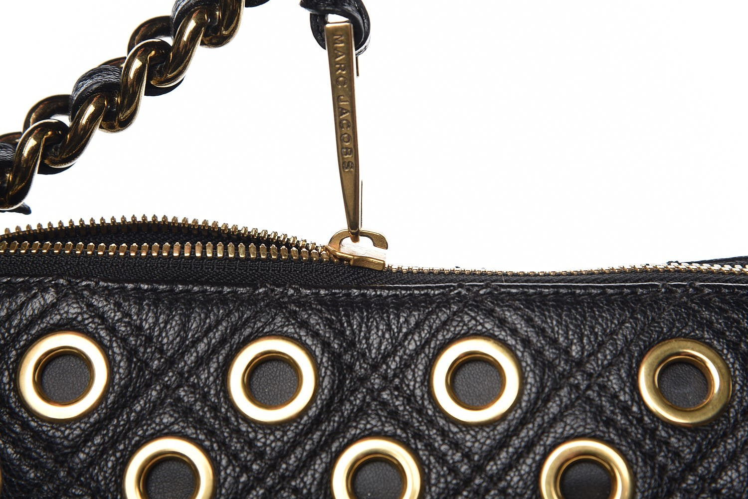 Marc Jacobs Goatskin Quilted Grommet Nomad Hobo Black 9 of 9
