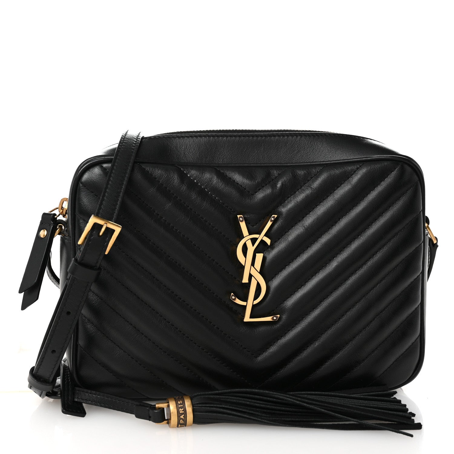 Saint Laurent Calfskin Matelasse Monogram Lou Camera Bag Black 1 of 10