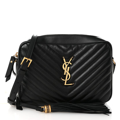 Saint Laurent Calfskin Matelasse Monogram Lou Camera Bag Black 1 of 10