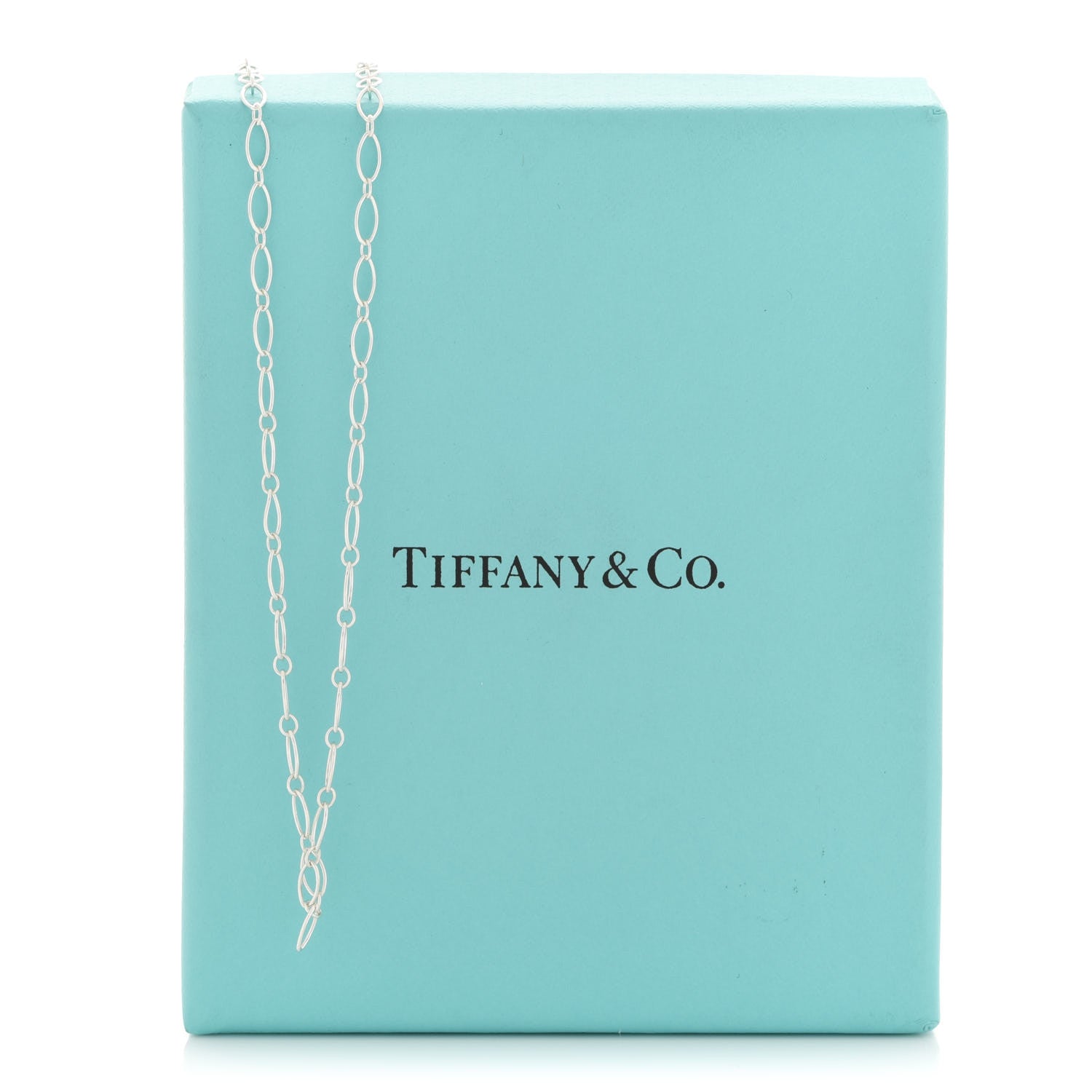 Tiffany Sterling Silver Oval Link Chain Necklace 24.5" 7 of 7