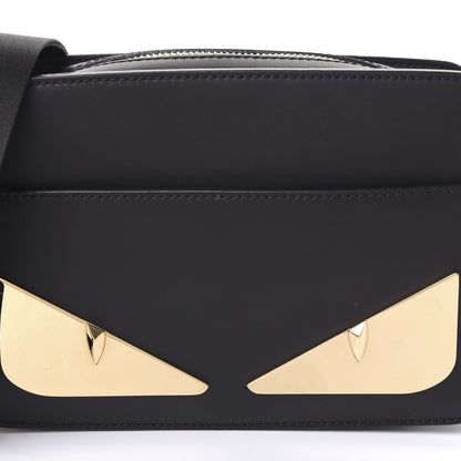 Fendi Vitello Metal Monster Eyes Messenger Bag Black 6 of 8