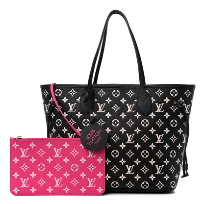 Louis Vuitton Empreinte Spring In The City Neverfull MM Black White Pink 1 of 9