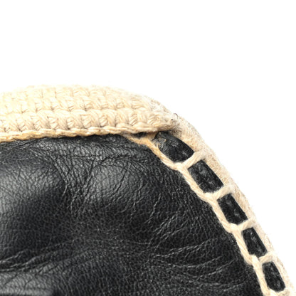 Saint Laurent Lambskin Monogram Espadrilles 40 Black 5 of 9
