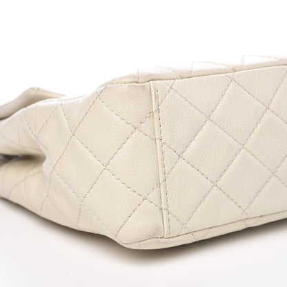 Chanel Caviar Quilted Maxi Single Flap White 9 of 21