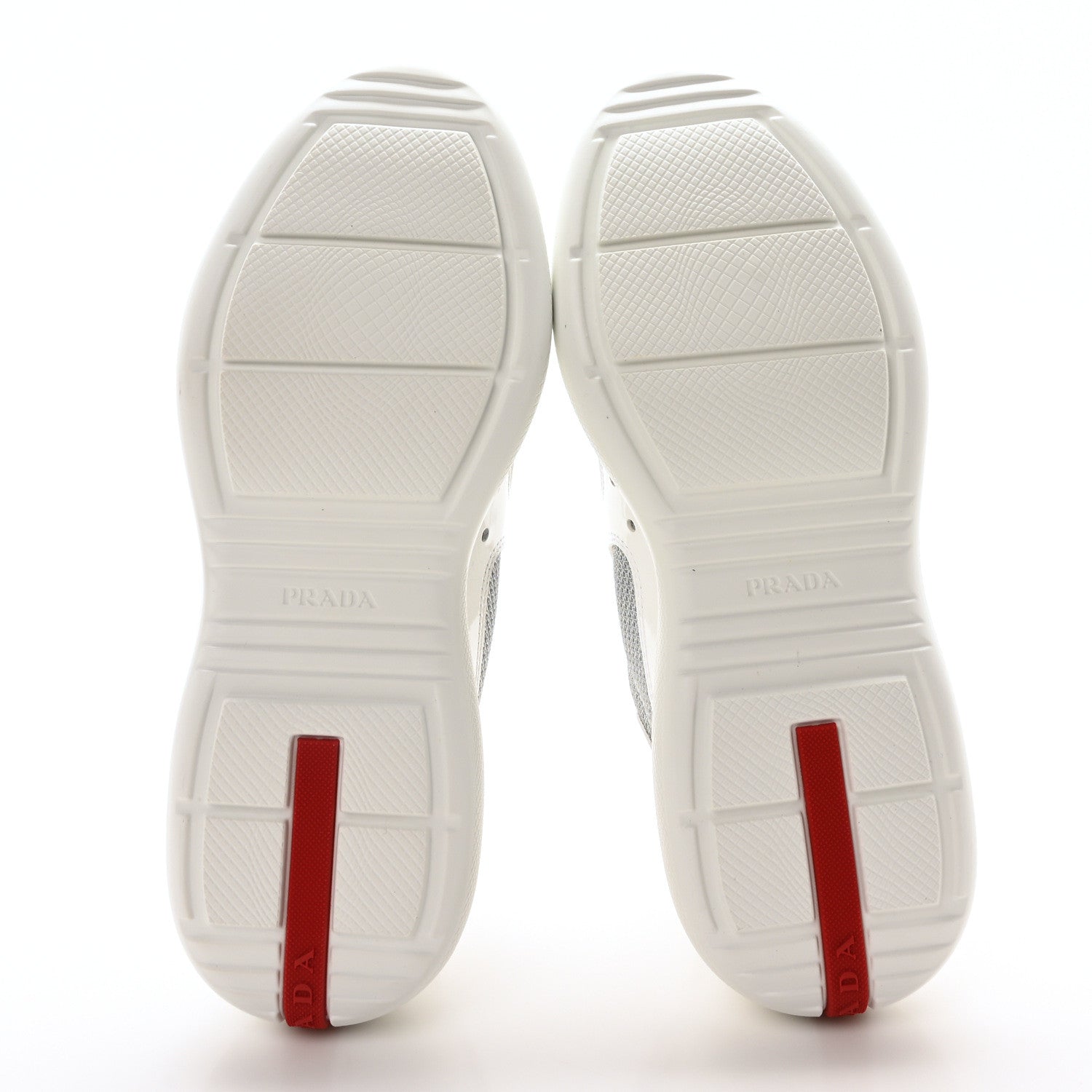 Prada Vernice Soft Mesh America's Cup Biker Sneakers 36 White Argento 6 of 8
