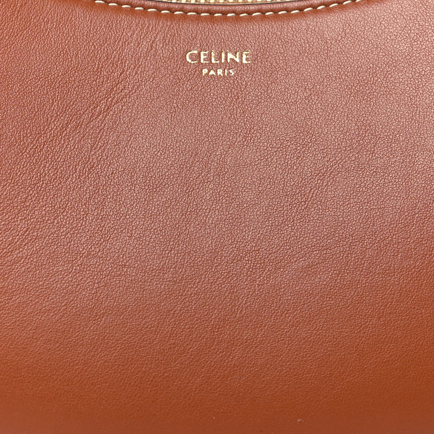 Smooth Calfskin Medium Strap Ava Shoulder Bag Tan