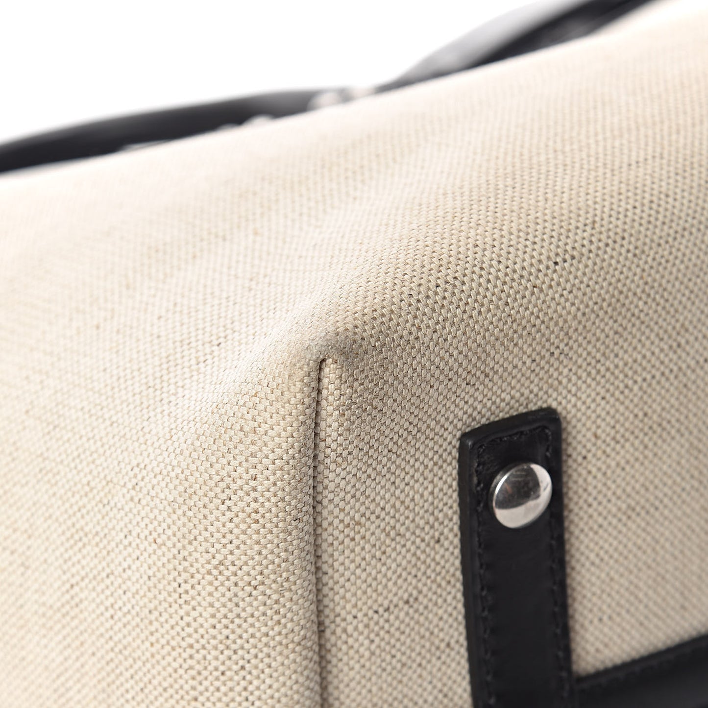 Canvas Smooth Calfskin Medium Belt Bag Black
