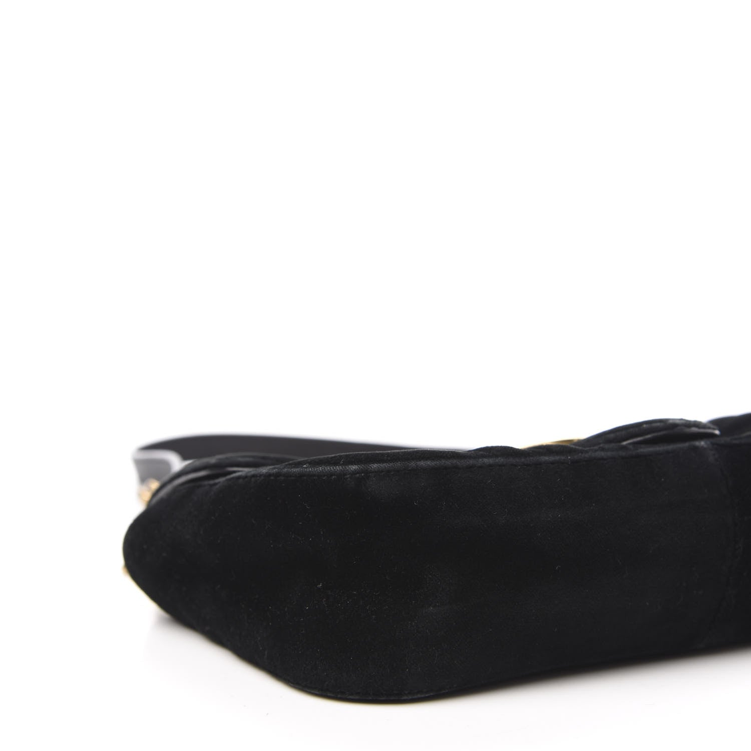 Gucci Velvet Matelasse Mini GG Marmont Shoulder Bag Black 6 of 10
