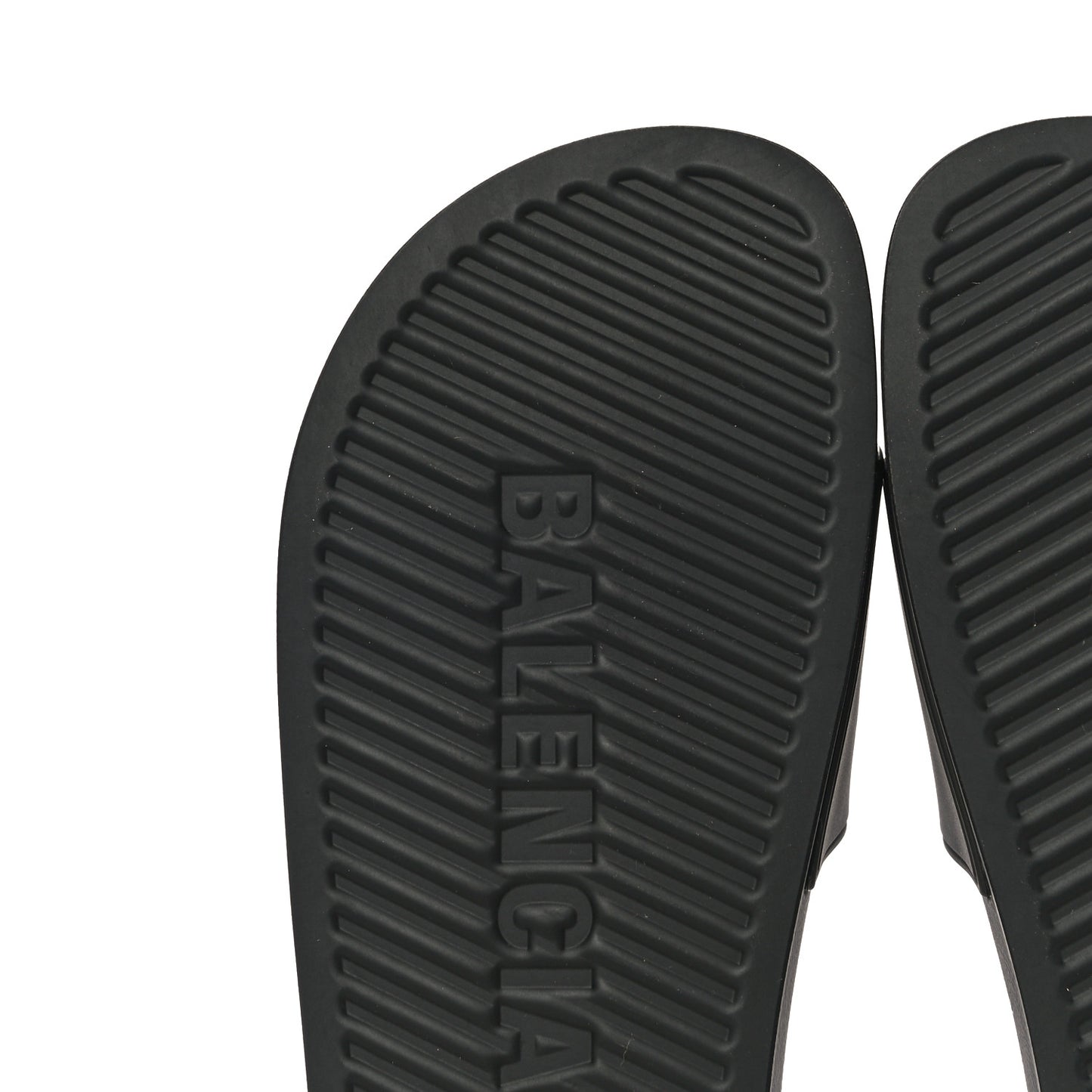 Rubber Womens Logo Pool Slide Sandals 40 Black White
