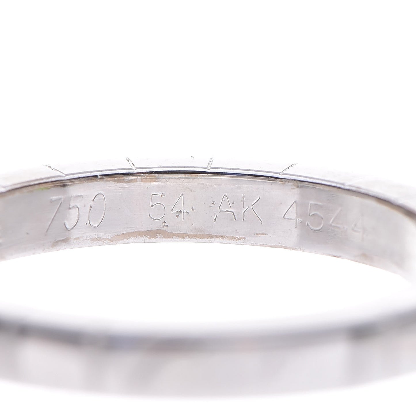 18K White Gold Lanieres Ring 54 6.75