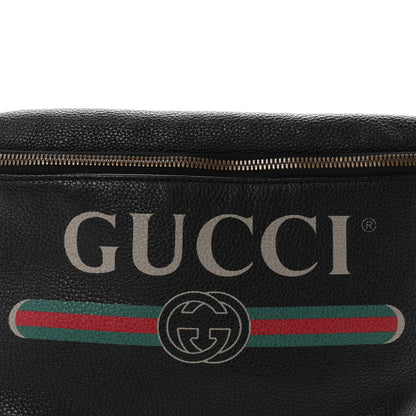 Gucci Grained Calfskin Logo Belt Bag Black 7 of 9