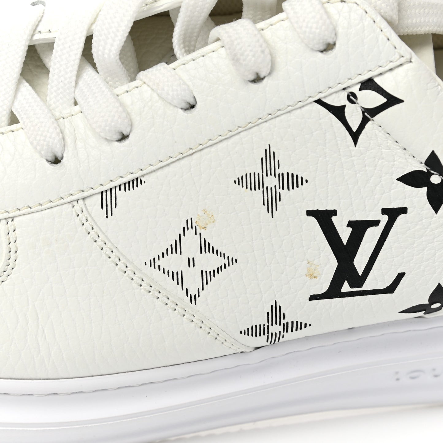 Calfskin Monogram Luxembourg Sneakers 9 White