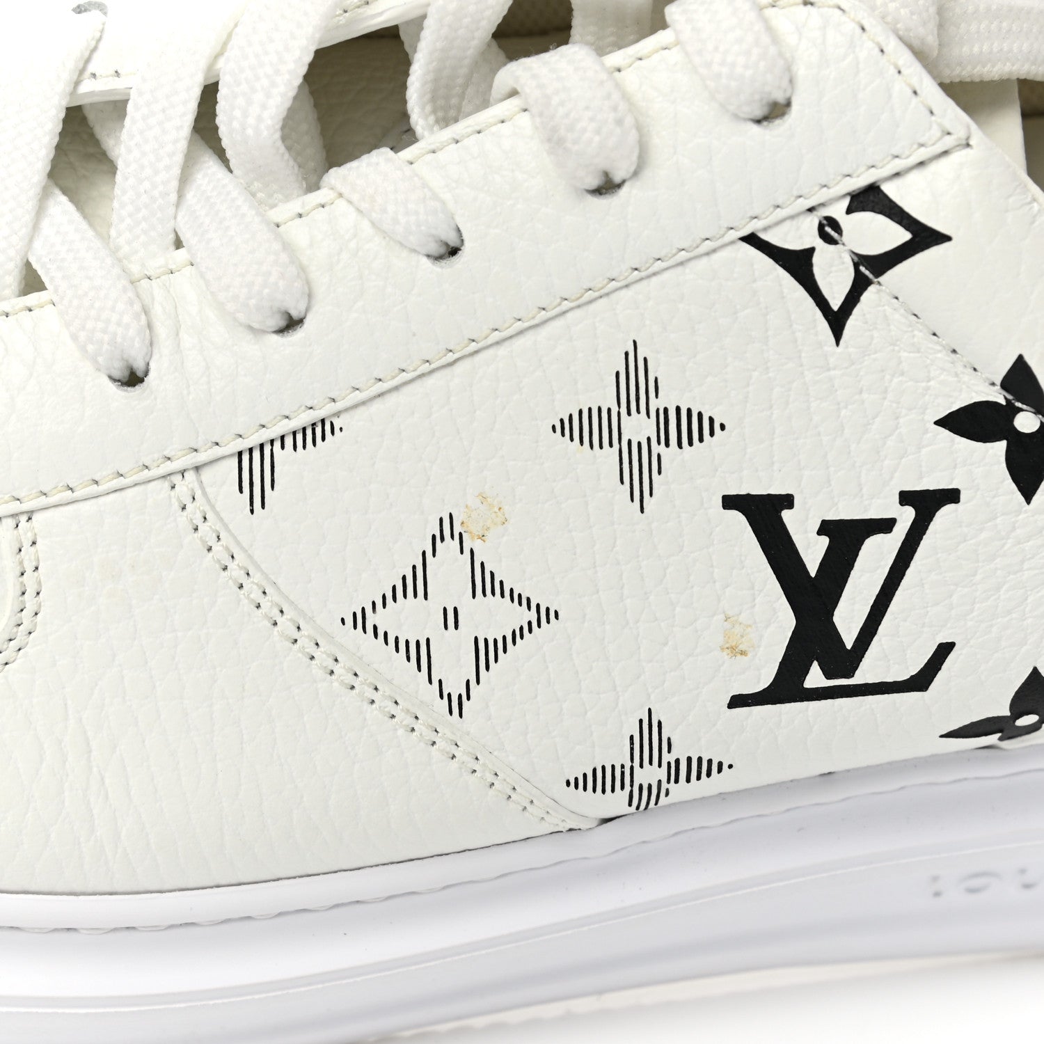 Louis Vuitton Calfskin Monogram Luxembourg Sneakers 9 White 10 of 11