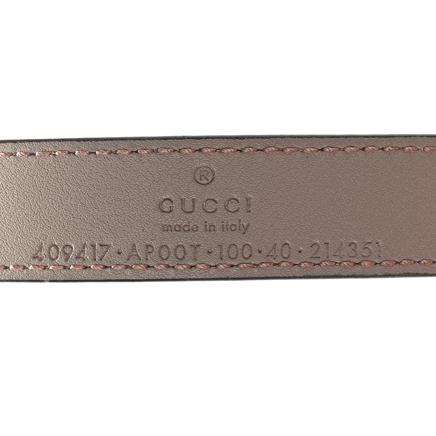 Gucci Calfskin Double G 20mm Belt 100 40 Porcelain Rose 5 of 5