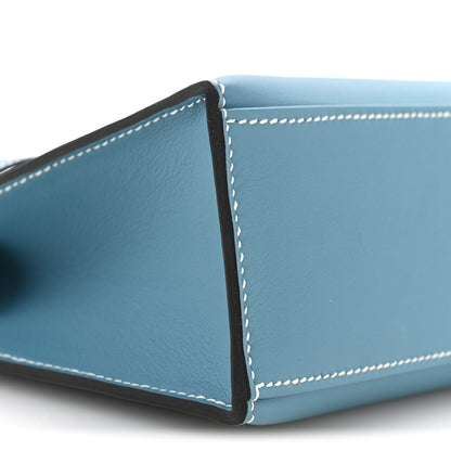 Hermes Swift Kelly Pochette Clutch Blue Jean 8 of 11