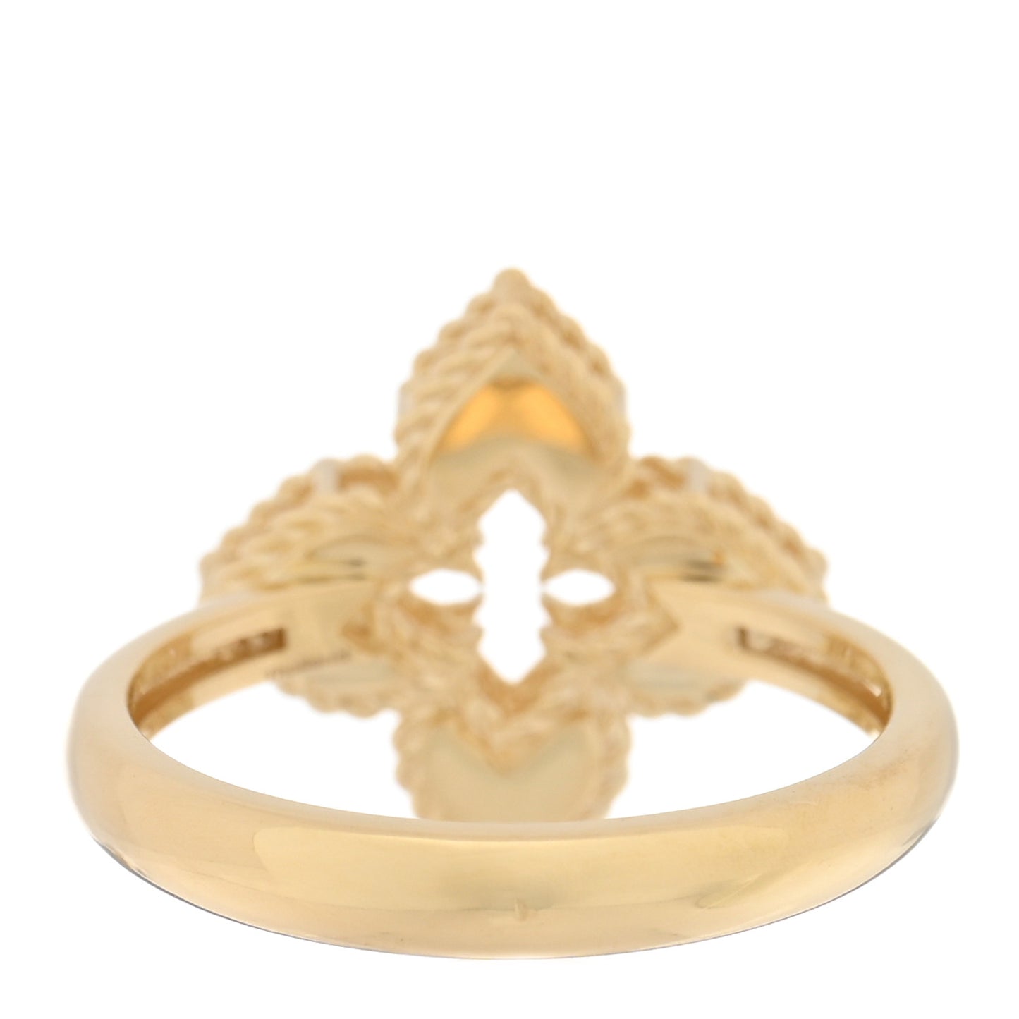 18K Yellow Gold Diamond Small Venetian Princess Flower Ring 53 6.25
