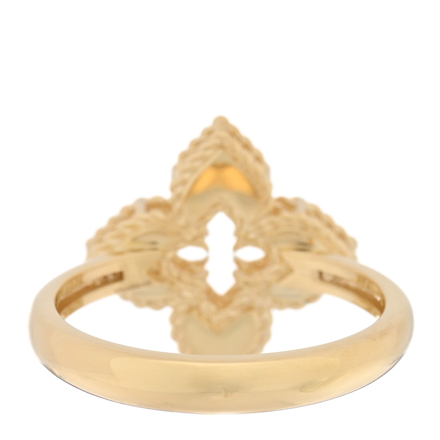 Roberto Coin 18K Yellow Gold Diamond Small Venetian Princess Flower Ring 53 6.25 3 of 4