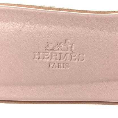 Hermes Epsom Oran Sandals 37 Rose Pale 6 of 8