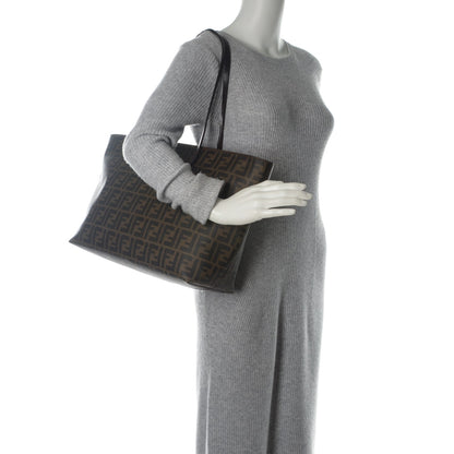 Fendi Zucca Spalmati Large Roll Tote Tobacco Viola 2 of 7