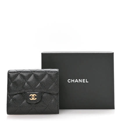 Chanel Caviar Quilted Compact Flap Wallet Black 9 of 9