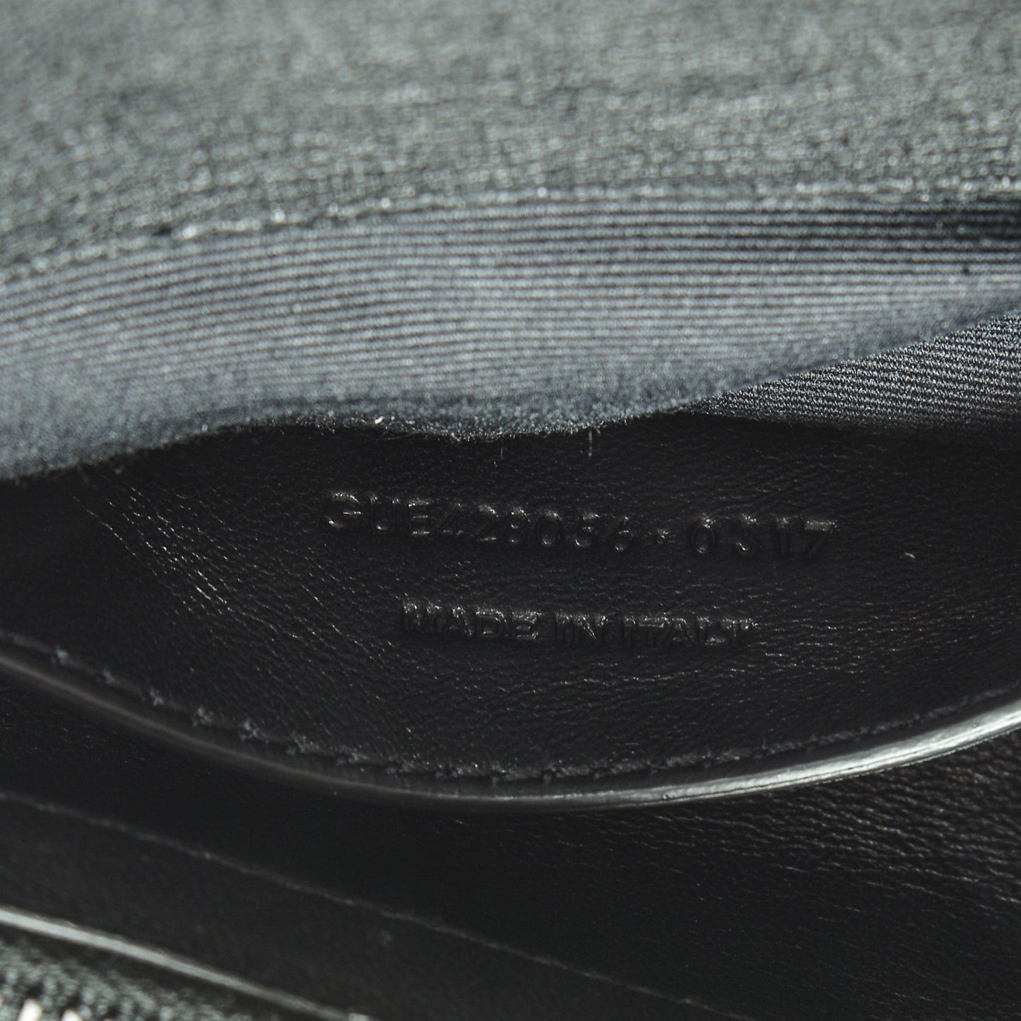 Sheepskin Matelasse Chevron Monogram Medium College Bag Black