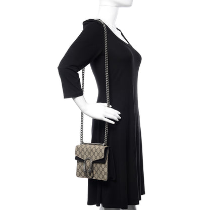 Gucci GG Supreme Monogram Mini Dionysus Shoulder Bag Black 2 of 13